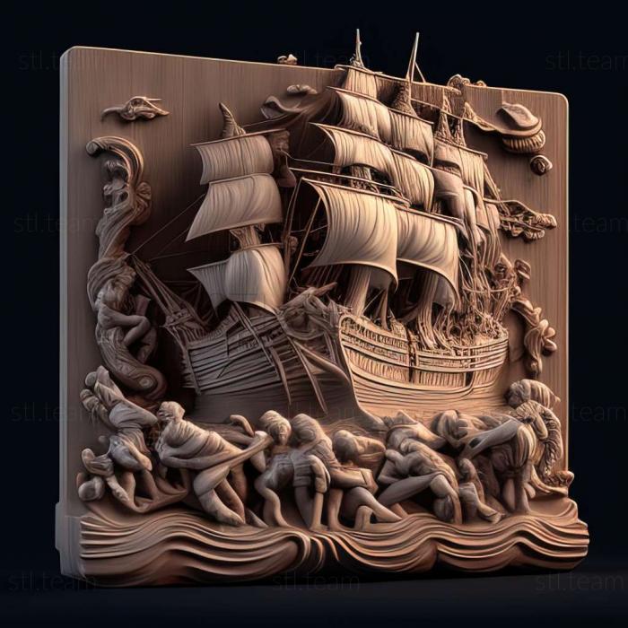 3D модель Игра EaIndia Company Battle of Trafalgar (STL)